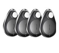 dibdib Utag Lot de 4 Traceurs cachés compatibles avec Apple Find My iOS Uniquement, Mode Perdu, Convient pour Sac à Dos, téléphone, et Plus Encore, résistant à l'eau Noir