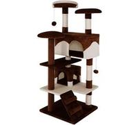 dibea Arbre à chat avec Griffoir - 62 x 62 x 130 cm - Marron/Beige G