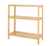 dibea Étagère en Bambou 3 Compartiments 60x26x66 cm, Naturelle
