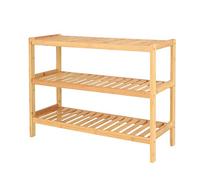 dibea Étagère en Bambou 3 Compartiments 70x26x55 cm, Naturelle