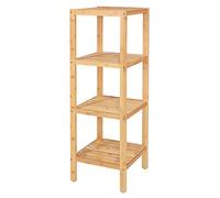 dibea Étagère en Bambou 4 Compartiments 33x33x98 cm, Naturelle