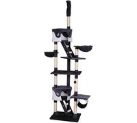 dibea Griffoir pour Chats, réglable en Hauteur 240-260 cm Gris et Blanc