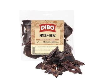 DIBO Coeur de bœuf dégraissé, Sachet de 100 g, Petite collation Naturelle ou friandise à mâcher Entre Les Deux, Nourriture pour Chien, Articles à mâcher de qualité sans Produits Chimiques