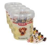 DIBO Mini friandises, mélange de 500 g, Seau, friandises, récompense pour Chien, Nourriture pour Chien (Lot de 4)