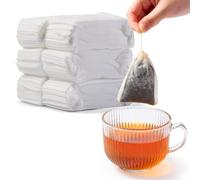 Diboniur 600 Pièces Sachet The a Remplir Jetable en Tissu Non Tissé, 7 × 9 cm Sachet de The a Remplir Jetable avec Cordon de Serrage pour Thé En Vrac, Café, Thé de Fleurs, Herbes, Epices, Lavande