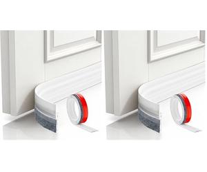 Diboniur Bas de Porte Isolant 100 cm, Boudin de Porte Isolant Froid maximale, Mise à Niveau complète pour améliorer l'isolation Thermique et phonique, Joint Porte pour Porte d'entrée (Lot de 2)
