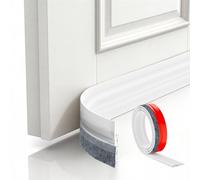 Diboniur Bas de Porte Isolant Renforcé avec Feutre, 100 cm, Blanc