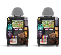 Diboniur Boîte de Organisateur de Voiture améliorée et épaissie, Protege siege voiture avec 10 Poches, Rangement siege voiture pour Bouteilles Jouets Livres, Résistant aux rayures et à l'usure