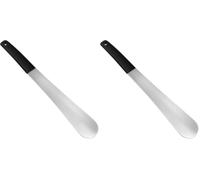 Diboniur Chausse-Pied Métal Long 30 cm, Poignée Antidérapante | Acier inoxydable 2 mm, solide et rigide, bords lisses, pour adultes et seniors, adapté aux baskets, chaussures et bottines