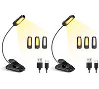Diboniur Lampe de Lecture pour Livre, Liseuse LED Rechargeable, 3 Modes de Luminosité x 3 Couleurs (Blanc/Chaud/Blanc Chaud), 360°Cou Flexible, Lampe Liseuse pour Lire des Livres au Lit, Voyage