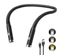 Diboniur Lecture, lecture de livres, 3 couleurs, 3 niveaux de luminosité, rechargeable, idéal pour la lecture, l'étude, les voyages, le camping (noir)