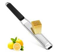 Diboniur Râpe Manuelle en Inox pour Fromage avec Étui | Râpe fine pour parmesan, citron, ail et gingembre, compatible lave-vaisselle, avec étui de protection et brosse