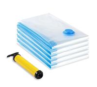 Diboniur Sac Rangement Sous Vide Aspirateur, Lot de 5 (60 x 80cm) Sac Vetement Reutilisable, Housse de Rangement Sous Vide Couettes avec Pompe Manuelle