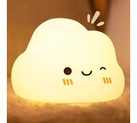 Diboniur Veilleuse Bébé Nuage Rechargeable, 7 Couleurs, 3 Intensités