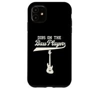 Dibs on The Bass Player Bassist Guitare Musicien Contrebasse Coque pour iPhone 11