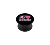 Dibs on The Clarinetist Romantique Saint-Valentin PopSockets PopGrip Adhésif