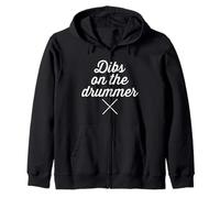 Dibs on The Drummer Citation de Fan du Groupe Humoristique Vintage Vieilli Sweat à Capuche