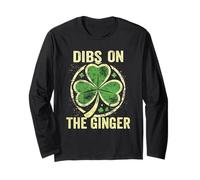 Dibs on The Ginger St Patrick's Irish Shamrock Femmes Filles Manche Longue