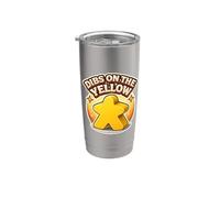 Dibs On The Yellow Meeple Boardgame Player Ventilateur de jeu de table Gobelet isotherme en acier inoxydable double paroi