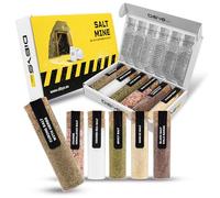 DIBYS Coffret Sel du Monde | 6 Sels avec Recettes | Assortiment incluant Sel aux Herbes, Sel à l'Ail, Sel Épicé & plus | Cadeau pour les Passionnés de Cuisine | Set Gourmet Cuisine Alimentaire