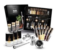 DIBYS Ensemble DIY pour faire du rhum avec des épices et des accessoires de bar cadeau pour papa