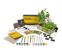 DIBYS Kit de Jardinage | Set Complet avec Graines de Fleurs, Outils en Bois, Terreau, Peintures & Boîte de Culture à Peindre | Idée Cadeau Créative | Kit Plante a Faire Pousser