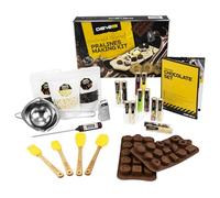 DIBYS Kit DIY pour fabriquer des pralines | Kit chocolat avec des ingrédients naturels & 12 garnitures | Idée cadeau pour enfants & adultes | Idéal pour les anniversaires & Noël | Kit débutant