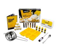 DIBYS Kit pour fabriquer des savons - Savon blanc à la glycérine sans SLS comme base - Kit de bricolage complet pour fabriquer des savons avec huiles parfumées, couleurs et herbes - Cadeaux