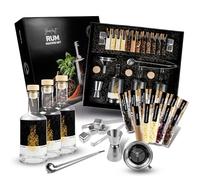 DIBYS Kit préparation Rhum arrangé | Coffret avec 12 épices Naturelles et Accessoires | Cadeau pour Homme et Femme | Kit de dégustation de Rhum DIY avec 4 Recettes | Set à Faire soi-même