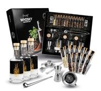 DIBYS Kit Whisky à Faire soi-même avec 12 épices Naturelles et Accessoires | Kit de Fabrication de Whiskey | Coffret Cadeau pour Homme & Femme | Set de dégustation de Whisky DIY avec 4 Recettes
