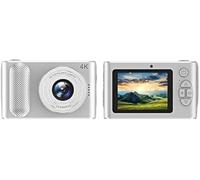 Dicamical Appareil Photo Compact pour La Photographie avec Écran 2,4 Pouces Zoom 4X (Argenté,32G)