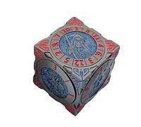 Dice, 2025 Nouveau Jeu de dés DND Spinner, dés polyédriques de Jeu de rôle, dés en métal 7 en 1 avec Relief 3D, Ensemble de Jeu de rôle pour fête avec boîte (E)