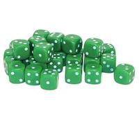 Dice - 30 Green D6 10mm