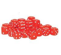 Dice - 30 Red D6 10mm