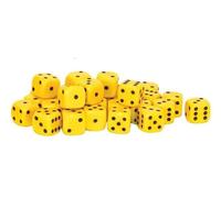 Dice - 30 Yellow D6 10mm
