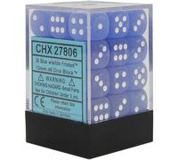 Dice Block with 36 d6 Frosted Blue w/white