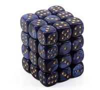 Dice Block with 36 d6 Scarab Royal Blue w/Or