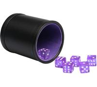 Dice Cup Pot À Dés En Similicuir Avec Intérieur En Velours,Silencieux,Pour Jeux De Société Liars Dice Farkle Yahtzee.[Y857]