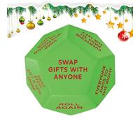 Dice de fête de Noël, 12 côtés Jeu de dés en Bois de Noël | Fournitures d'activités de Groupe pour la Collecte du Barbecue voyageant à la Maison datant de la Cour de la fête d'arrière-Cour
