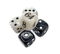 Dice De Jeu Backgammon - Ensemble De Dés Acrylique 2,2 Cm, Lisse Poli, Noir Et Blanc Classique | Accessoires De Jeux De Société Réutilisables pour Backgammon Et Autres Jeux De Table, Dés Durable pour