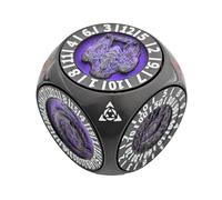 Dice de Jeu - Ensemble de géométrie Rotatif Complet de 7 pièces, nombres gravés vibrants, Texture pondérée Solide, revêtement réfléchissant Brillant, Collection décorative Artistique Distinctive