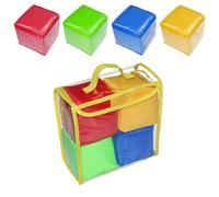 Dice de poche, 4pcs Soft Play Dice, éducation en jouant aux dés pour les enfants, jeu de dés colorés, jeu de gibier pour l'enseignement, carrés de poche colorés bloquent des jouets éducatifs