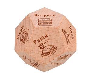 Dice Dice de date de décision de repas - Jeu de couples de choix de dîner, divertissement de repas pour soirées romantiques | Cadeau de fête portable, design de dés unique pour les aventures