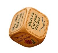 Dice Dice, dés de Quilter en bois à 6 côtés | Fournitures d'artisanat gravées pour artistes débutants, femmes enthousiastes des coteurs, atelier de voyage en tissu