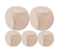 Dice en Bois Vierge - Blocs Carrés Vides À Côté | Petits Cubes De Bois avec Arrondis | Suppose D'artisanat Personnalisable Adapté Aux Projets De Bricolage Jeux Éducatifs Enseignant L'apprentissa