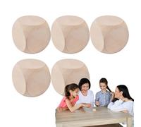 Dice En Bois Vierge - Blocs Carrés Vides À Côté | Petits Cubes De Bois Avec Coins Arrondis | Suppose D'artisanat Personnalisable Adapté Aux Projets De Bricolage Jeux Éducatifs Enseignant L'apprentissa
