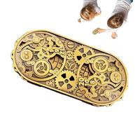 Dice en métal | 11,9 cm Dice Dice Spinger | 282G DORTH GROUPE ACTIVITÉS GRANDS accessoires | Dis en alliage en aluminium avec des gravures fantastiques, parfaits pour les fêtes, les voyages ou les jeu