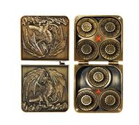 Dice en métal | Jouets en métal avec boîte magnétique | Ensemble de dés de Dragons de Poche | pour Les soirées de du Week-End de de Rôle de la Lecture des Joueurs du Bureau à la Maison