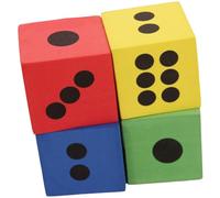 Dice en Mousse, 4 Couleurs Grandes dés en Mousse 2, 5x2, 5x2, 5 Grands Soft à 6 côtés Polyvalents pour Les Jeux en Plein air, la Maternelle, l'école