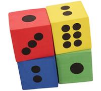 Dice en Mousse, 4 Couleurs Grandes dés en Mousse 2, 5x2, 5x2, 5 Grands Soft à 6 côtés Polyvalents pour Les Jeux en Plein air, la Maternelle, l'école